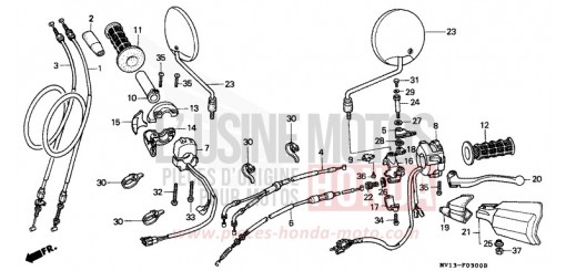 HEBELGRIFF/SCHALTER/ KABEL XRV750N de 1992